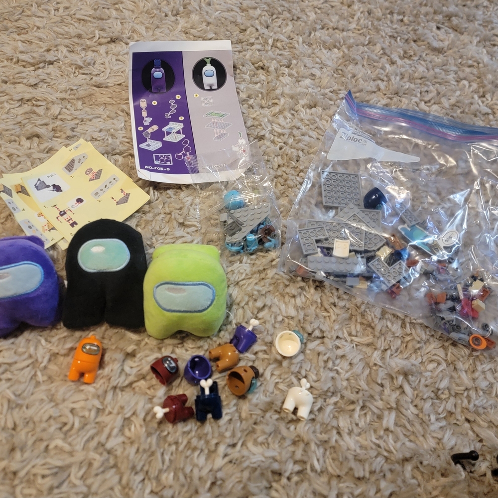 Colorful Plush and Toy Set